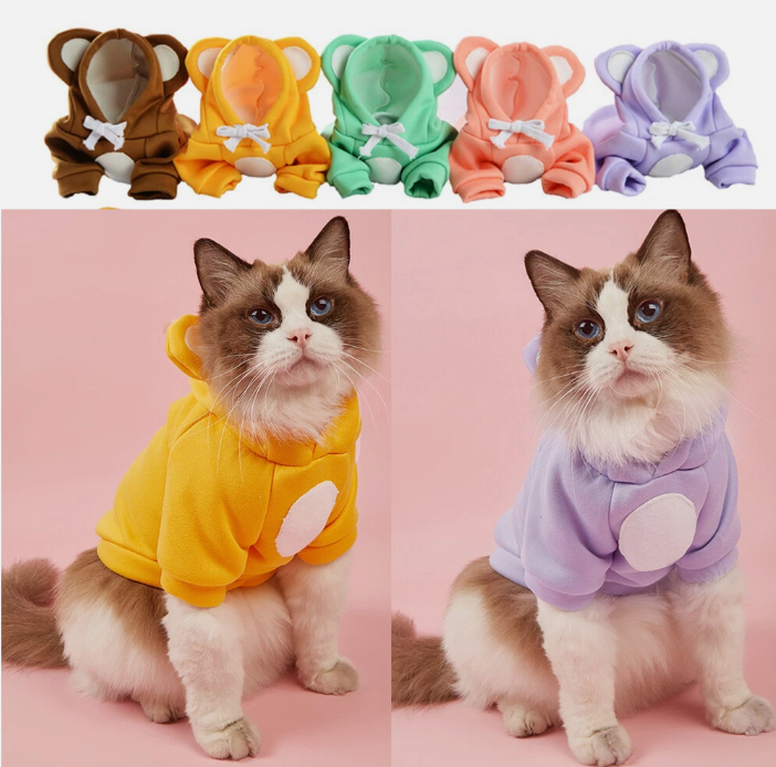 Thermal Pet Hoodie – Soft Winter Sweater with Hood for Dogs & Cats