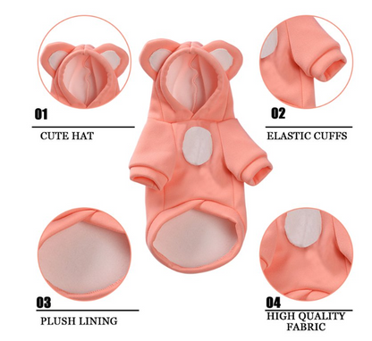 Thermal Pet Hoodie – Soft Winter Sweater with Hood for Dogs & Cats