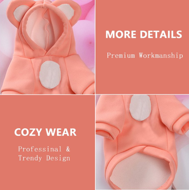 Thermal Pet Hoodie – Soft Winter Sweater with Hood for Dogs & Cats