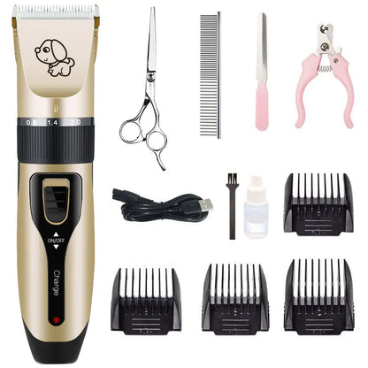 Professional Pet Grooming Kit – Quiet & Safe Trimmer Set for Dogs & Cats