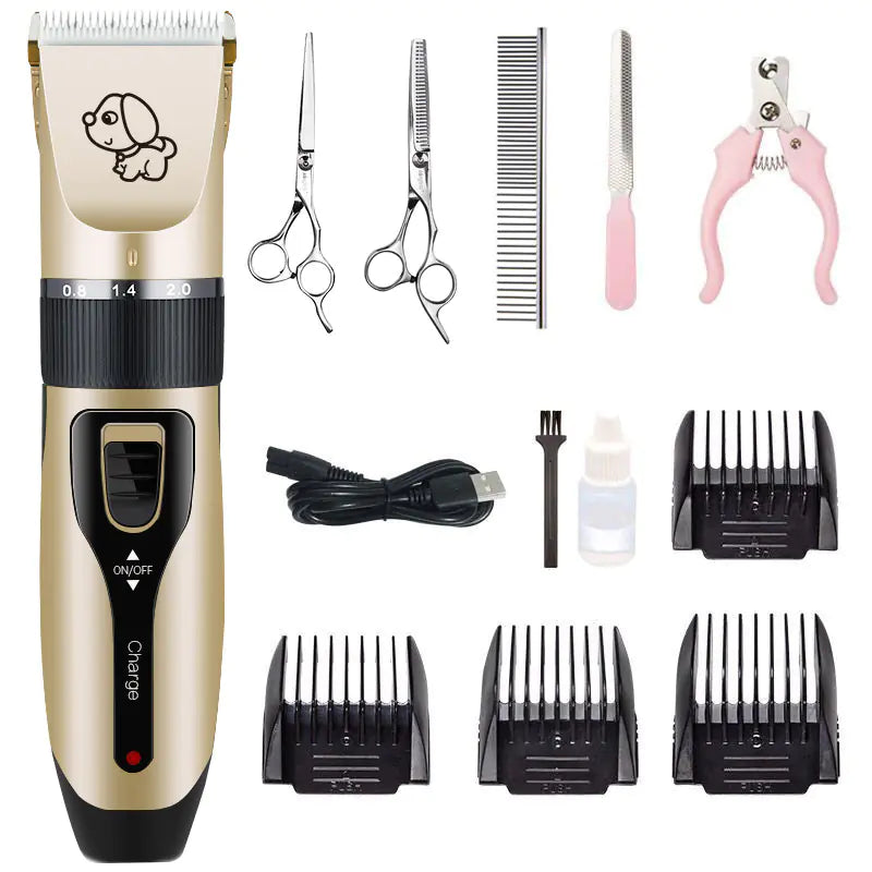 Professional Pet Grooming Kit – Quiet & Safe Trimmer Set for Dogs & Cats