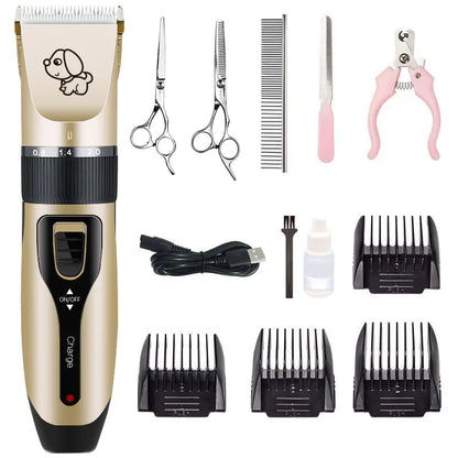 Professional Pet Grooming Kit – Quiet & Safe Trimmer Set for Dogs & Cats